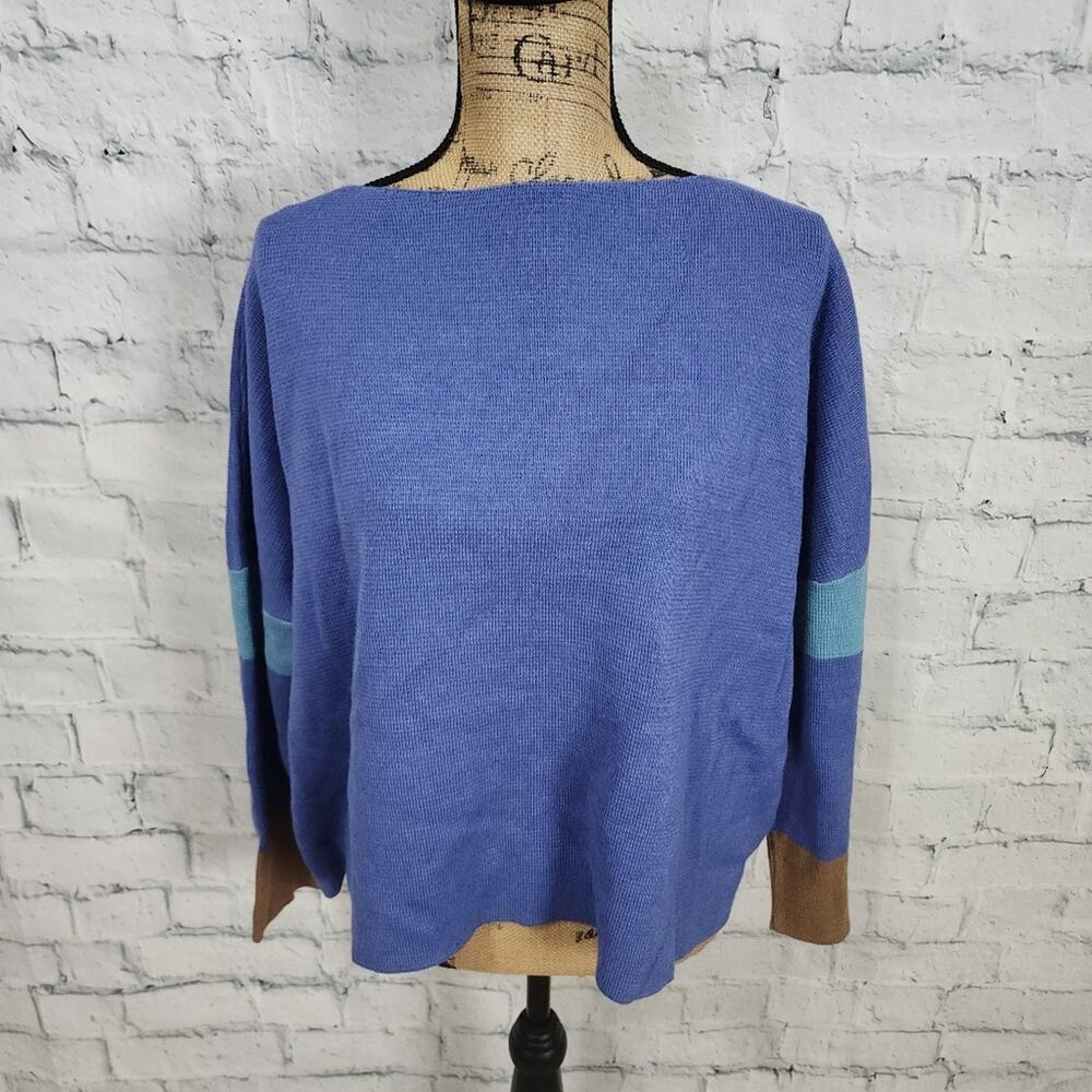 Rachel Comey run a pullover sweater Sz M double knit scoop neck long sleeve A17c